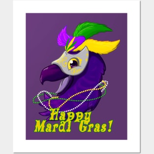 Mardi Gras Bird Posters and Art